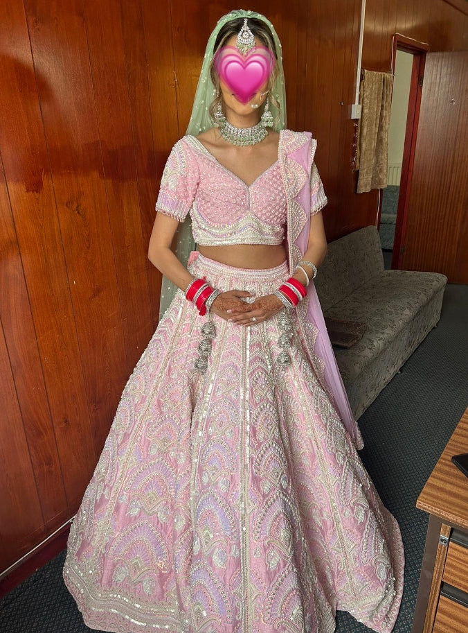 Rianta Pink Bridal Lehenga