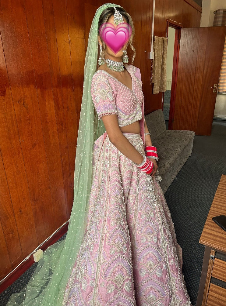 Rianta Pink Bridal Lehenga