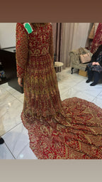Bridal lengha with trail by Wali