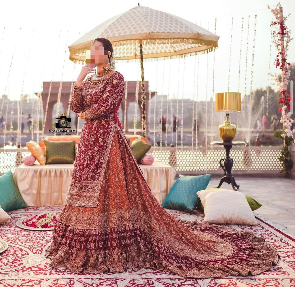 Hoor Qasim Wedding lengha