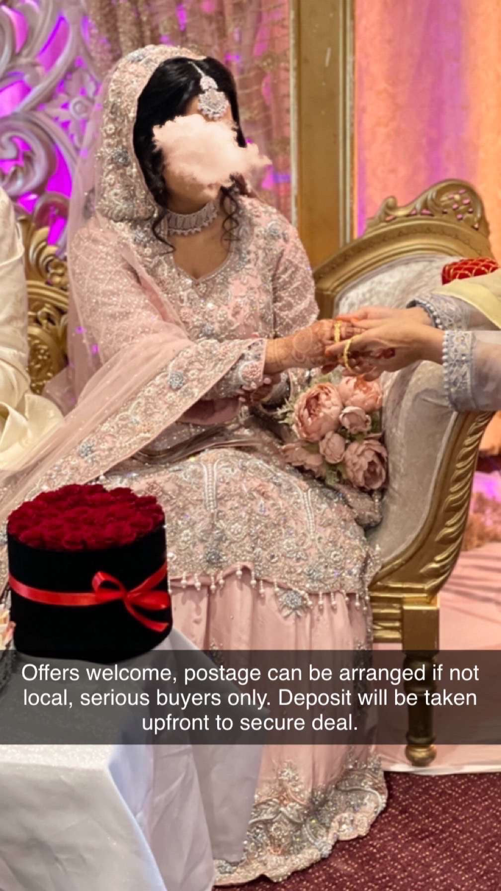 Pink lengha with heavy embroidery