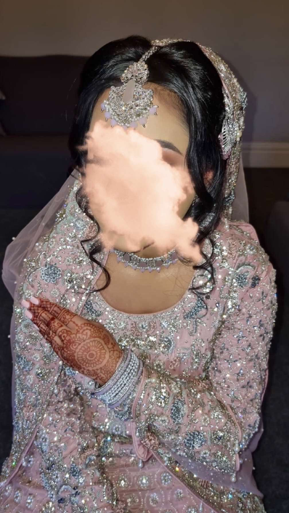 Pink lengha with heavy embroidery