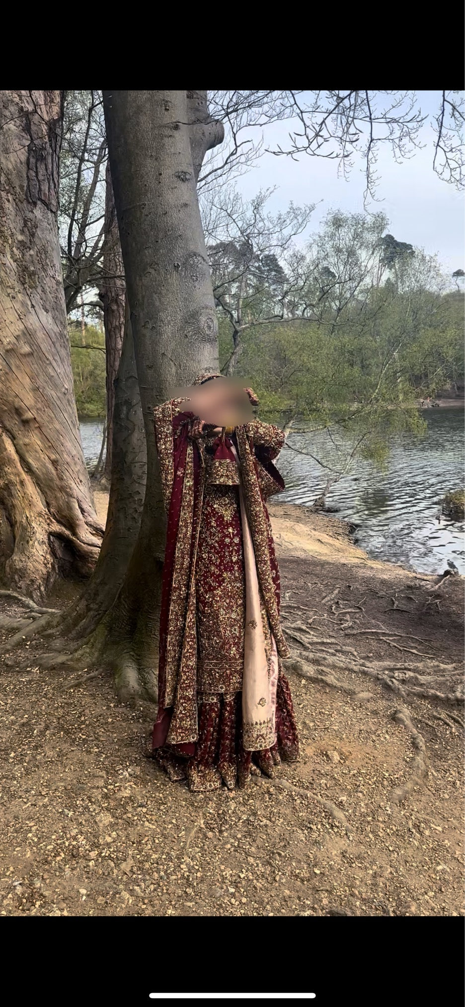 Pakistani Bridal Outfit Maroon/Pink