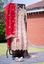 Hoor Qasim Champagne Bridal Dress