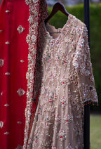 Hoor Qasim Champagne Bridal Dress