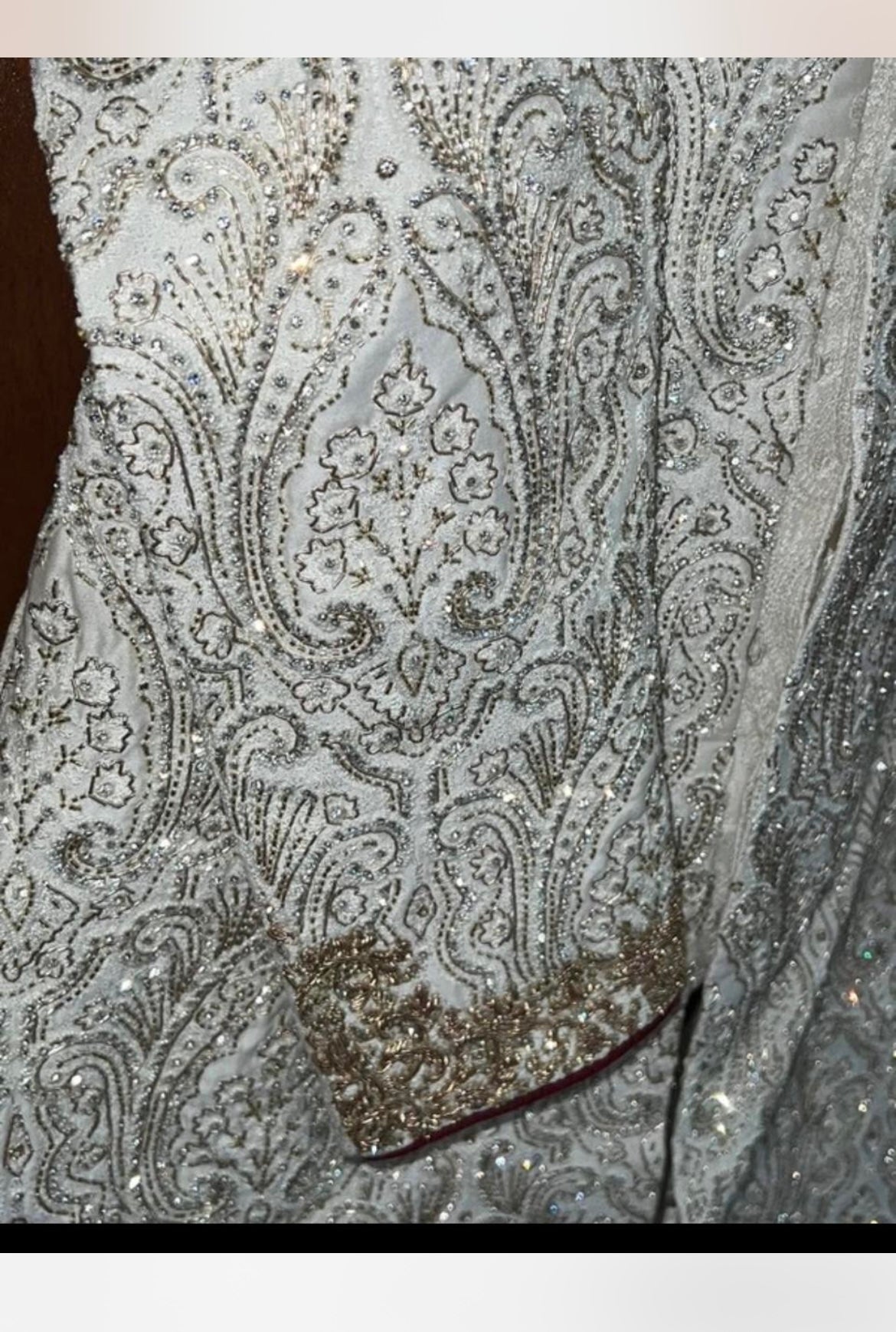 Stunning Sherwani with Red Shawl