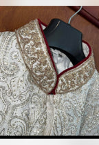 Stunning Sherwani with Red Shawl
