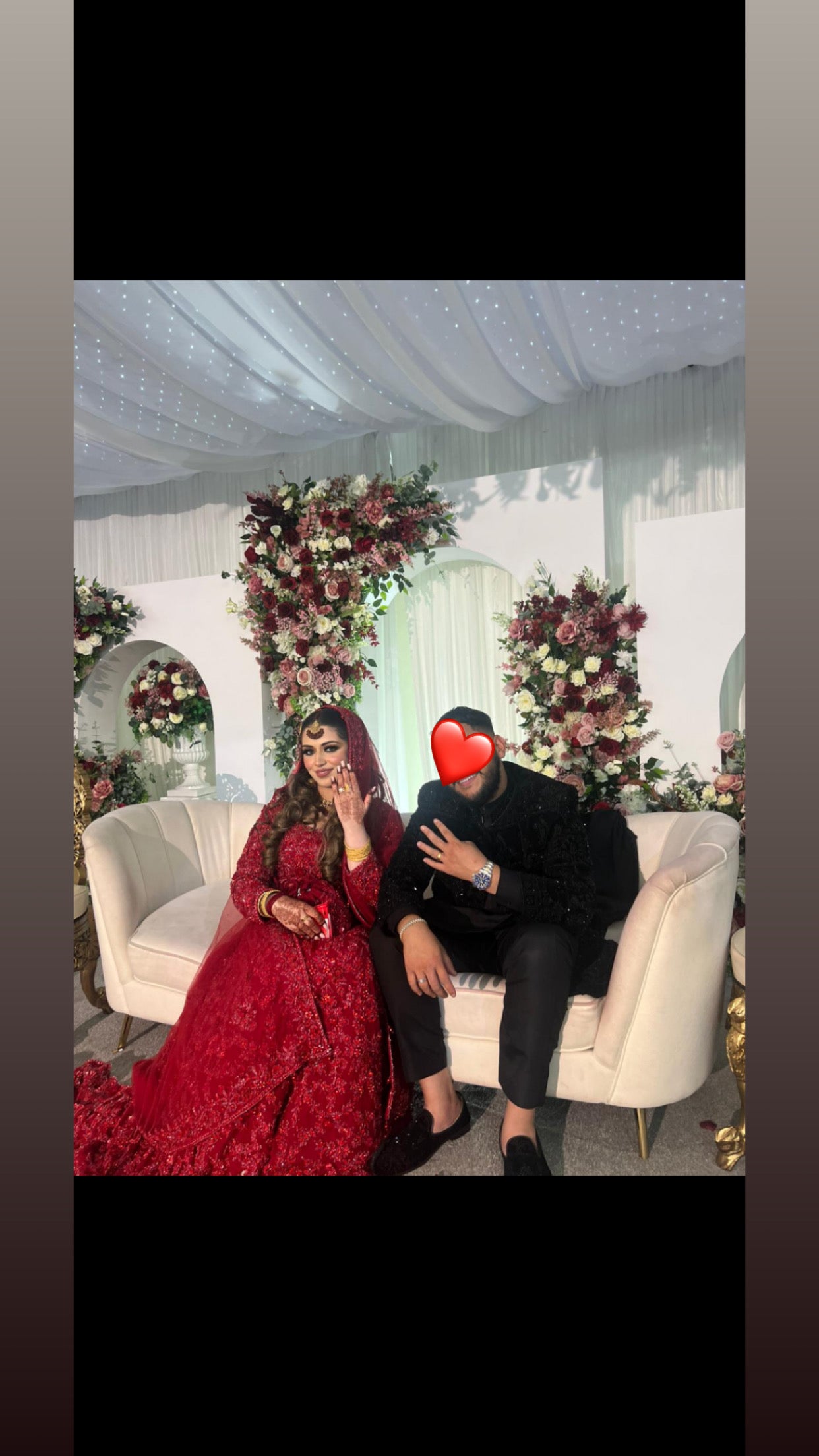 Red on Red Bridal Dress by 7aatrang