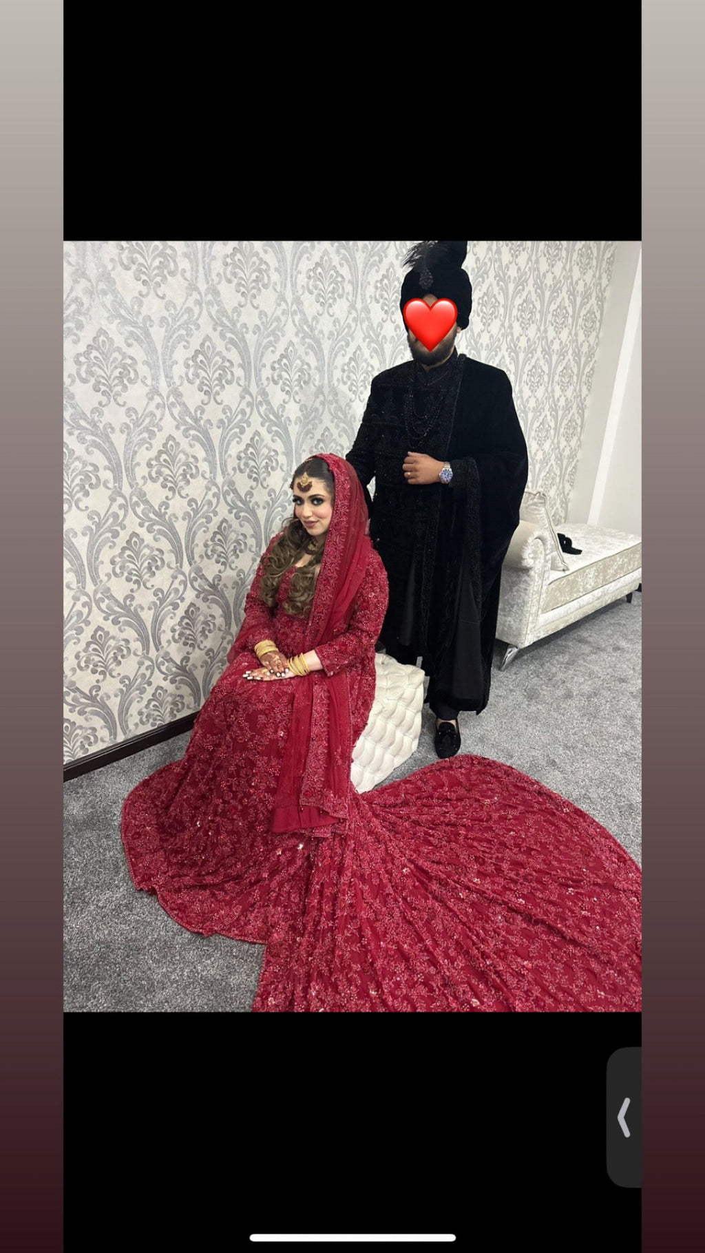 Red on Red Bridal Dress by 7aatrang
