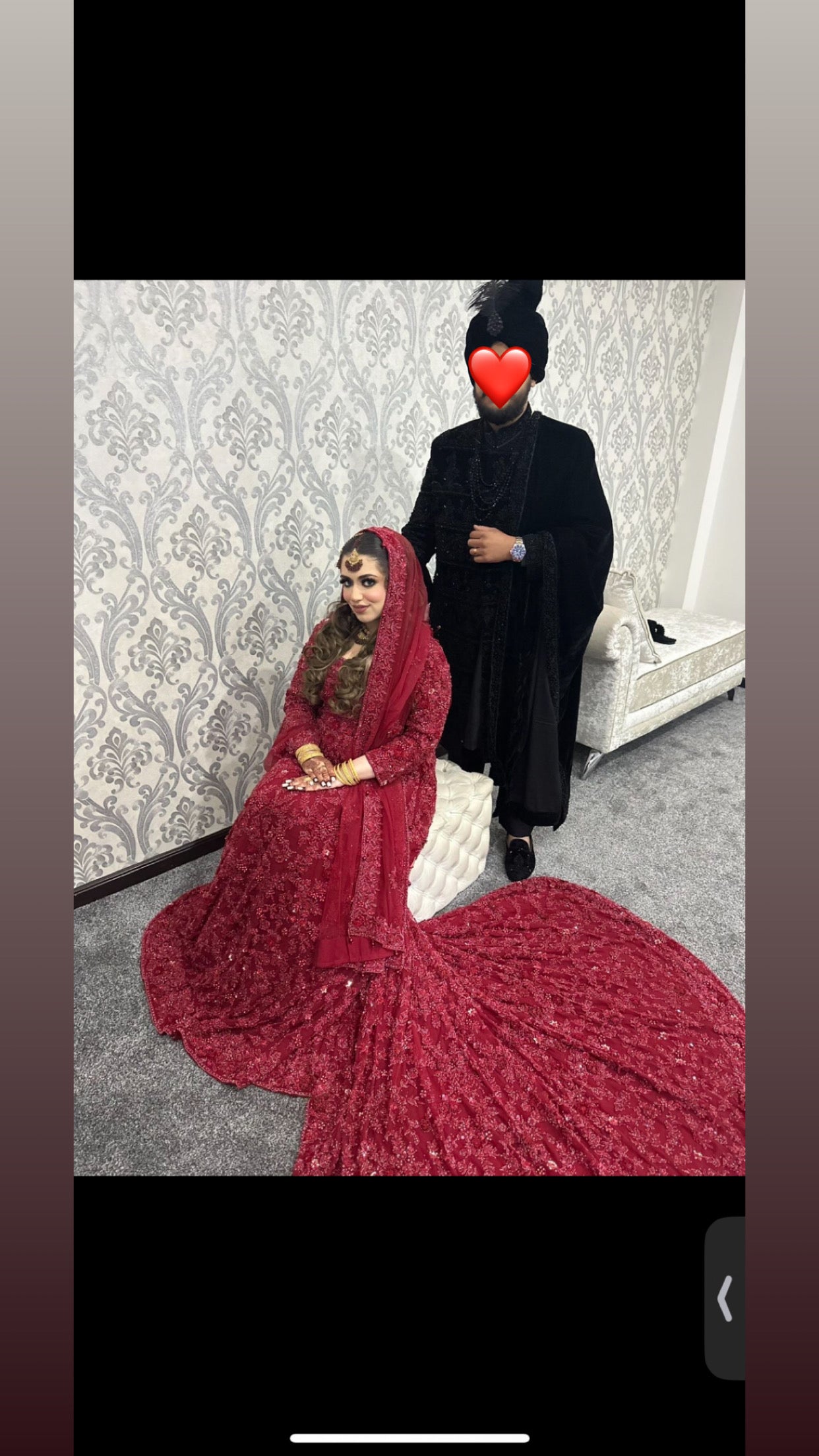 Red on Red Bridal Dress by 7aatrang