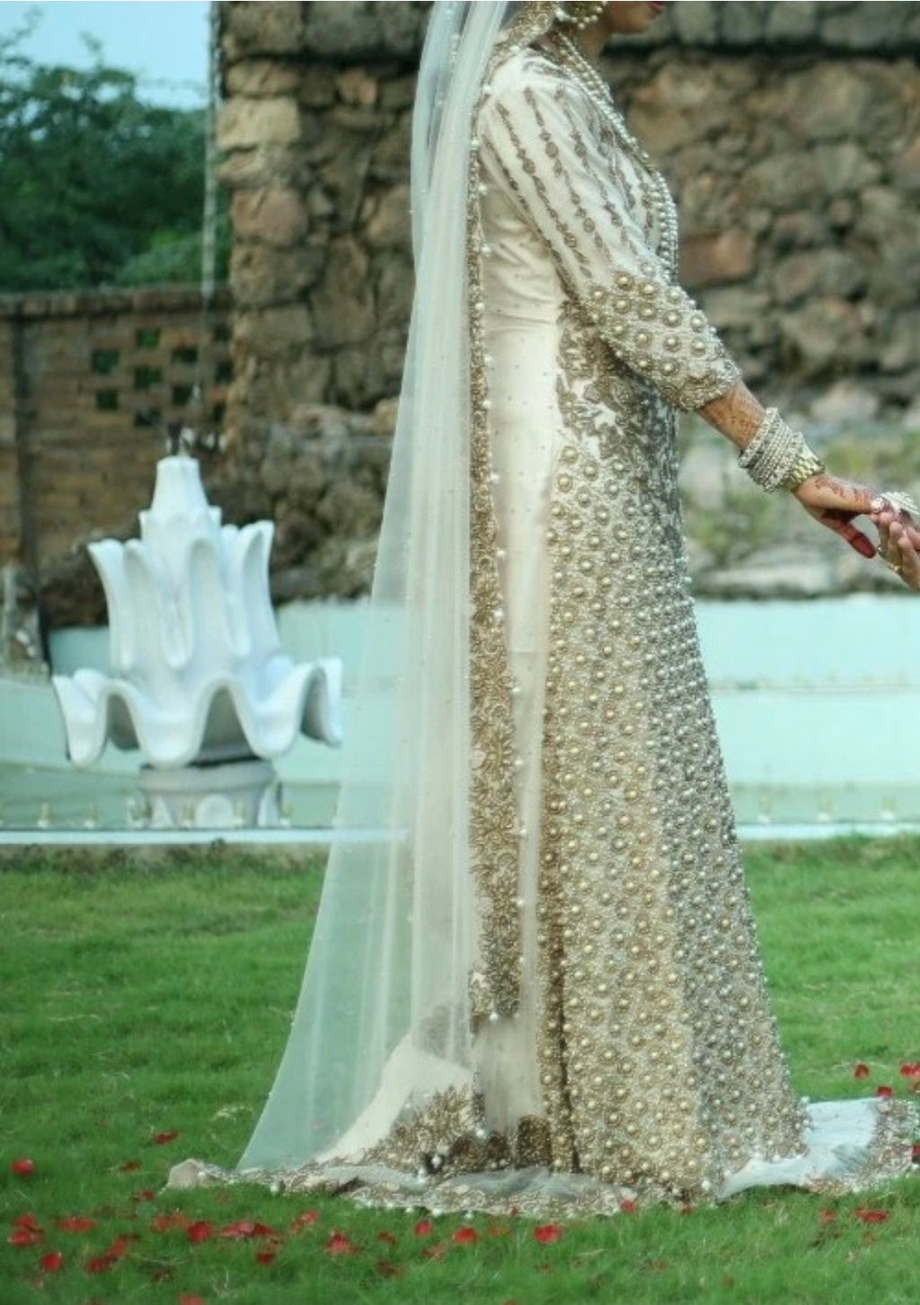 Pastle Pink Bridal Maxi Dress