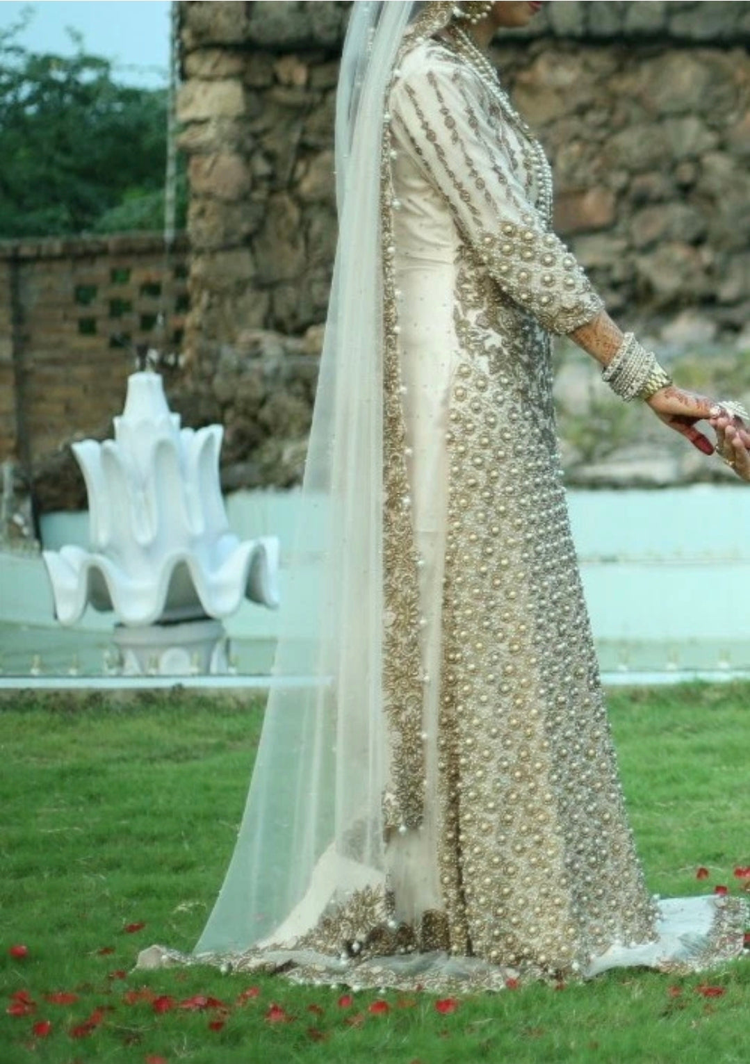 Pastle Pink Bridal Maxi Dress