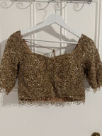 Champagne Bridal lengha- As exhibited at the National Asian Wedding Show at the Novotel West Hammersmith