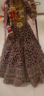 Mongas Maroon Bridal Gown