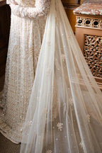 Ijaazat Attire Ivory/Champagne Lengha