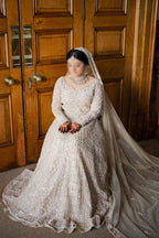 Ijaazat Attire Ivory/Champagne Lengha