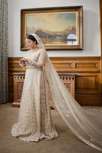 Ijaazat Attire Ivory/Champagne Lengha