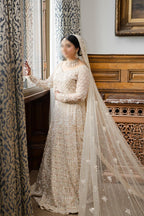 Ijaazat Attire Ivory/Champagne Lengha
