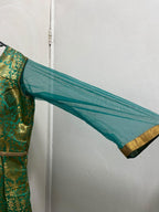 Green and gold traditional dress - Size 38