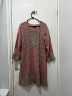 Embellished Pink Gharara Outfit (Size M)