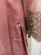 Embellished Pink Gharara Outfit (Size M)
