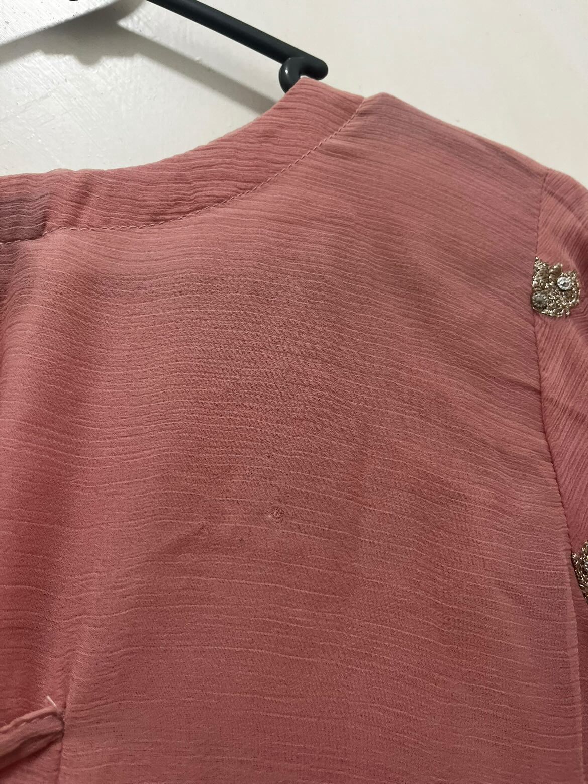 Embellished Pink Gharara Outfit (Size M)